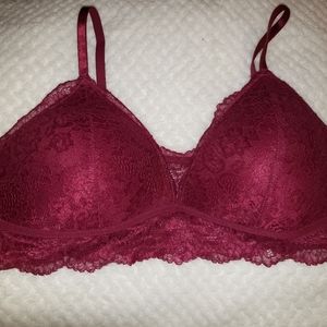 NWOT Marilyn Monroe, Lacy Maroon Bralette